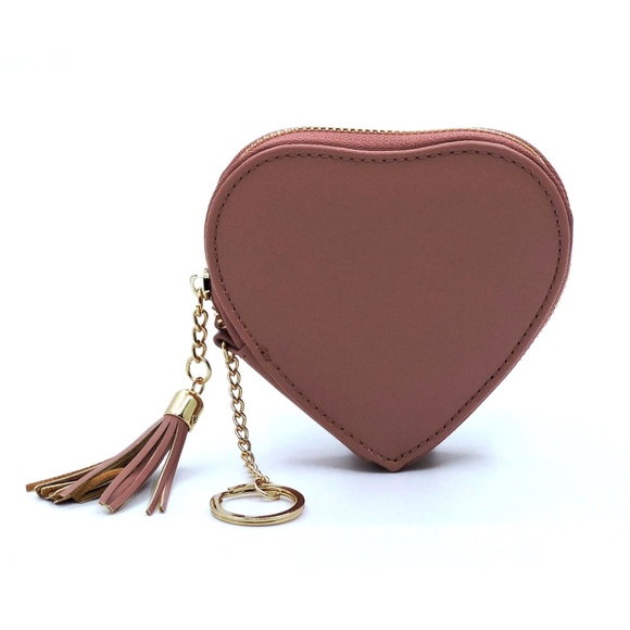 NEW Gray Heart Keychain Coin Wallet - Picture 2 of 3